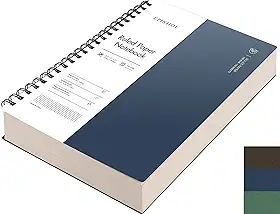 EMSHOI Caderno espiral A4 Caderno pautado universitário, 28,4 cm x 21 cm, 300 páginas/150 folhas, papel grosso de 100 g/m², capa mole impermeável, encadernação de fio duplo, para trabalho escolar,