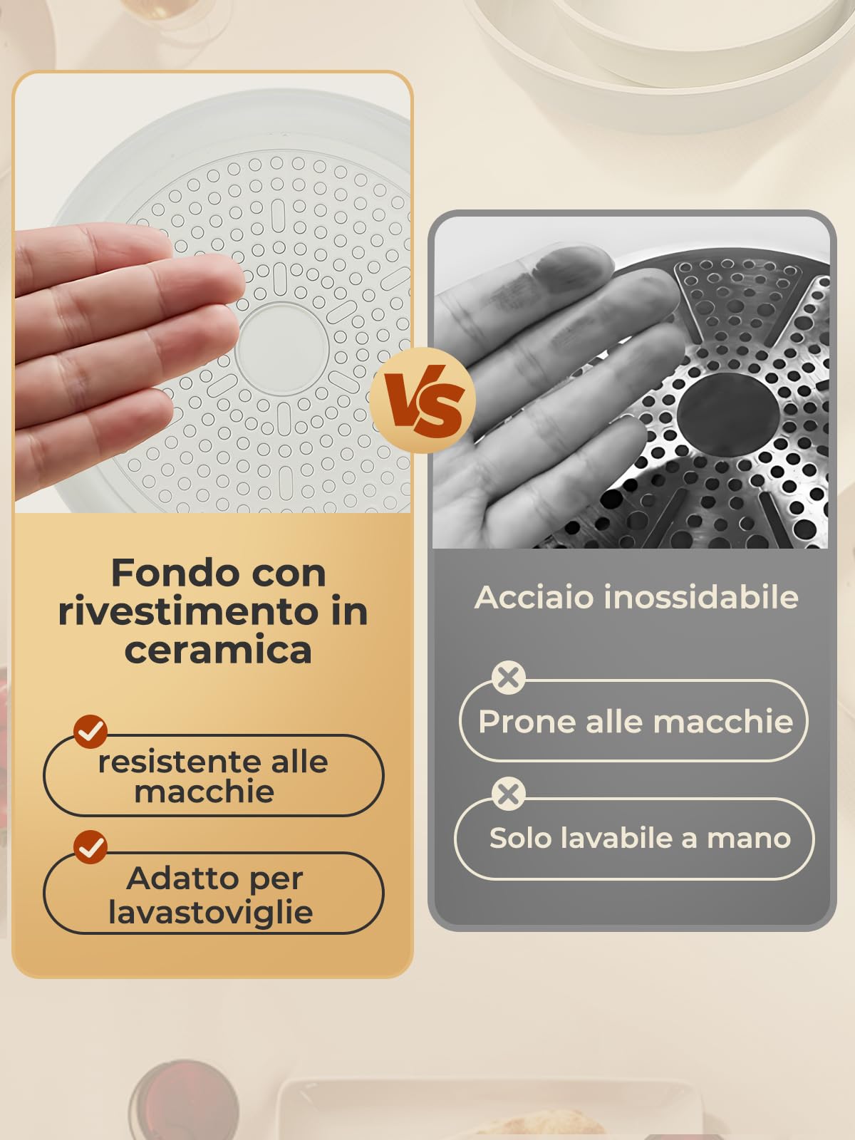 Set Di Pentole 17 Pezzi Con Manici Rimovibili, Padelle Ceramica Non Tossiche, Pentole Antiaderente, Impilabile Per Tutti I Piani Cottura, Adatto Al Forno, Impilabile E Lavabile In Lavastoviglie