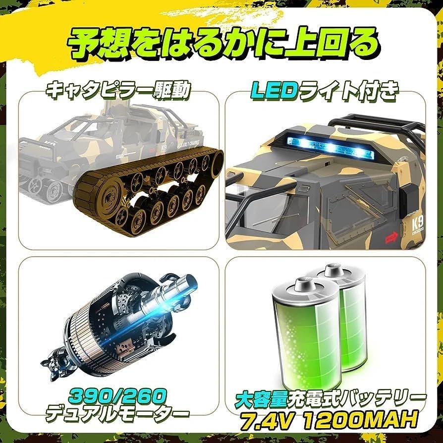 Amazon.co.jp: ラジコン 戦車 戦闘車 高速12km/h オフロード 1