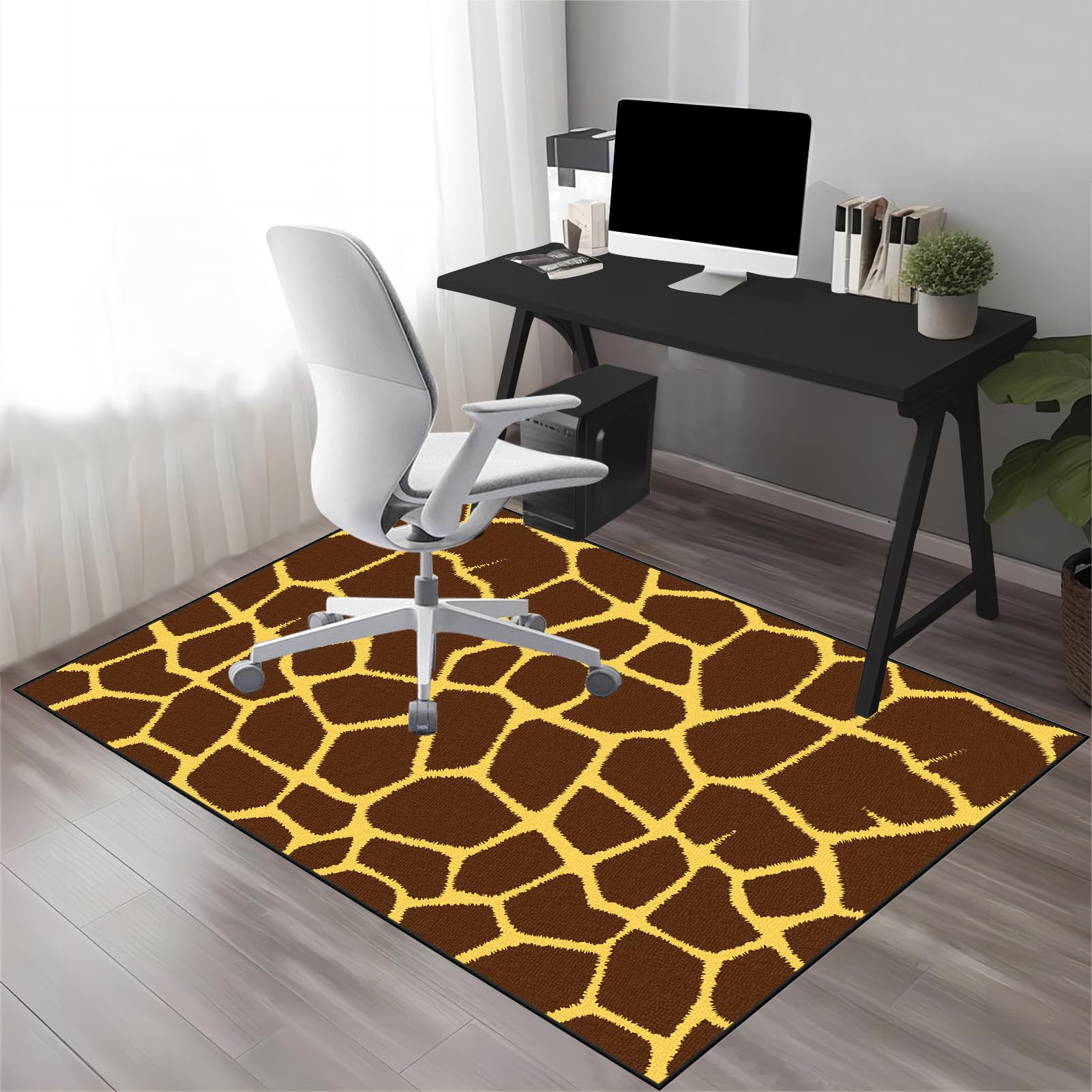 Dywan Krzesło Gamingowe Mata na krzesło biurowe Antypoślizgowa podkładka podłogowa Wózki na kółkach 100 x 120 cm Mata podłogowa do gier Mata podłogowa do ochrony podłogi biurowej Mata podłogowa