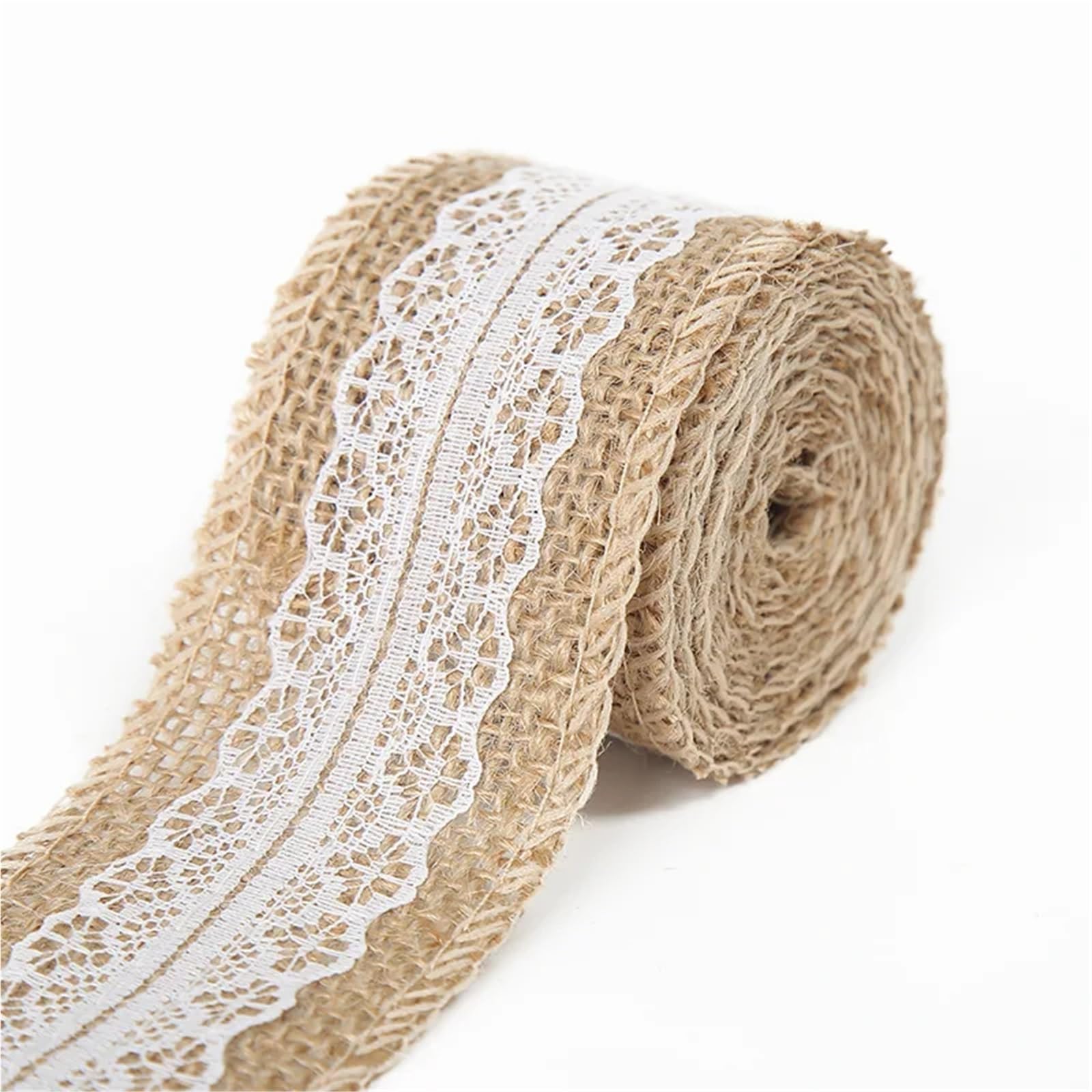 Jute Burlap Ribbon, Jute Burlap Ribbon White Lace Trim 1-10m