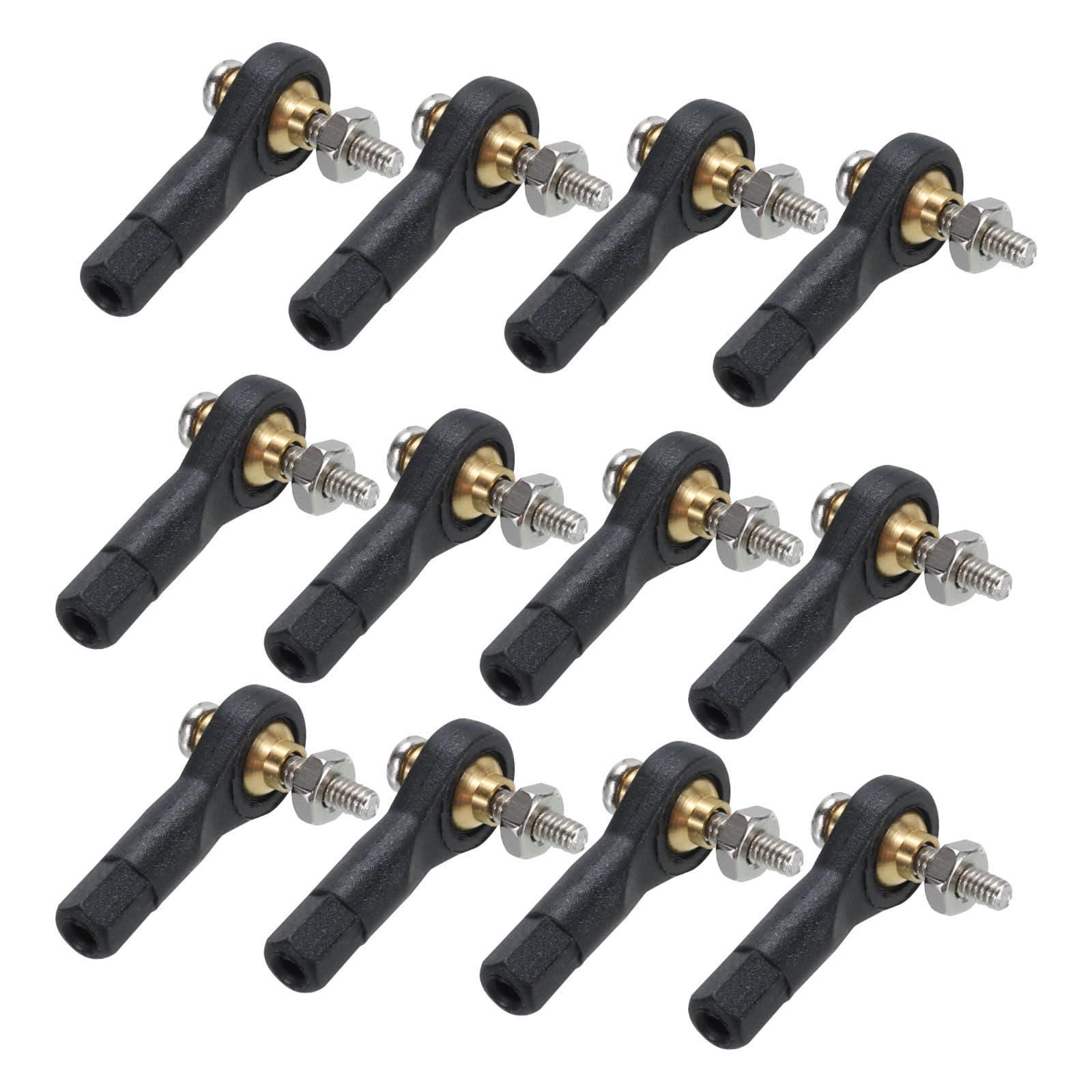 QUARKZMAN M2xL19mm Tiges à Billes Tête d'Extrémité Rotule Boucle Direction Connexion Cravate pour Modèle RC avec Vis et Écrou 30 Pièces