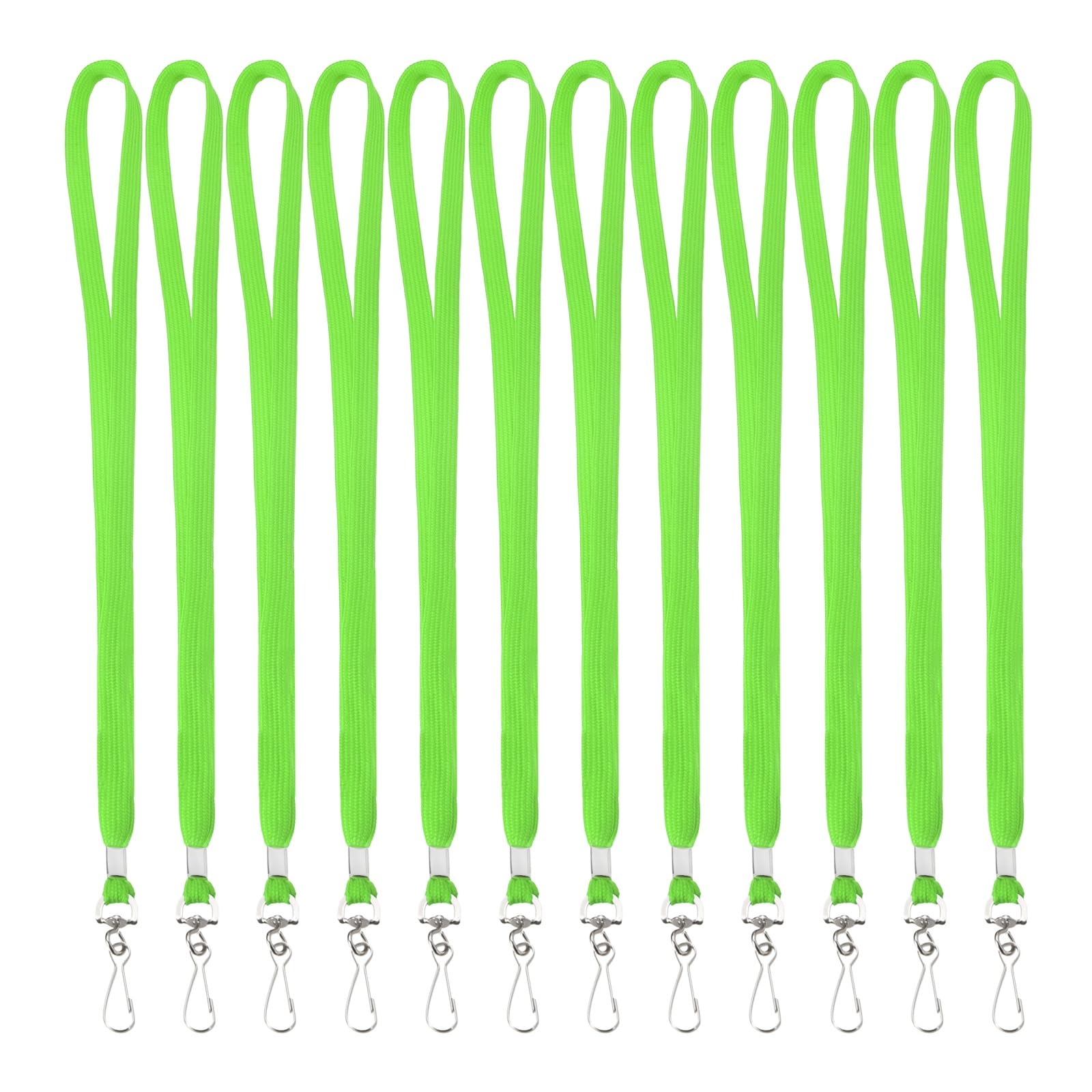 PATIKIL 25Pcs Lanyards Bulk, 47cm Badge Lanyard Neck Polyester with Clasp for ID Badge Keys Worker Name Tag Wallet Cruise Phone Events Office, Fluorescent Green — image 1