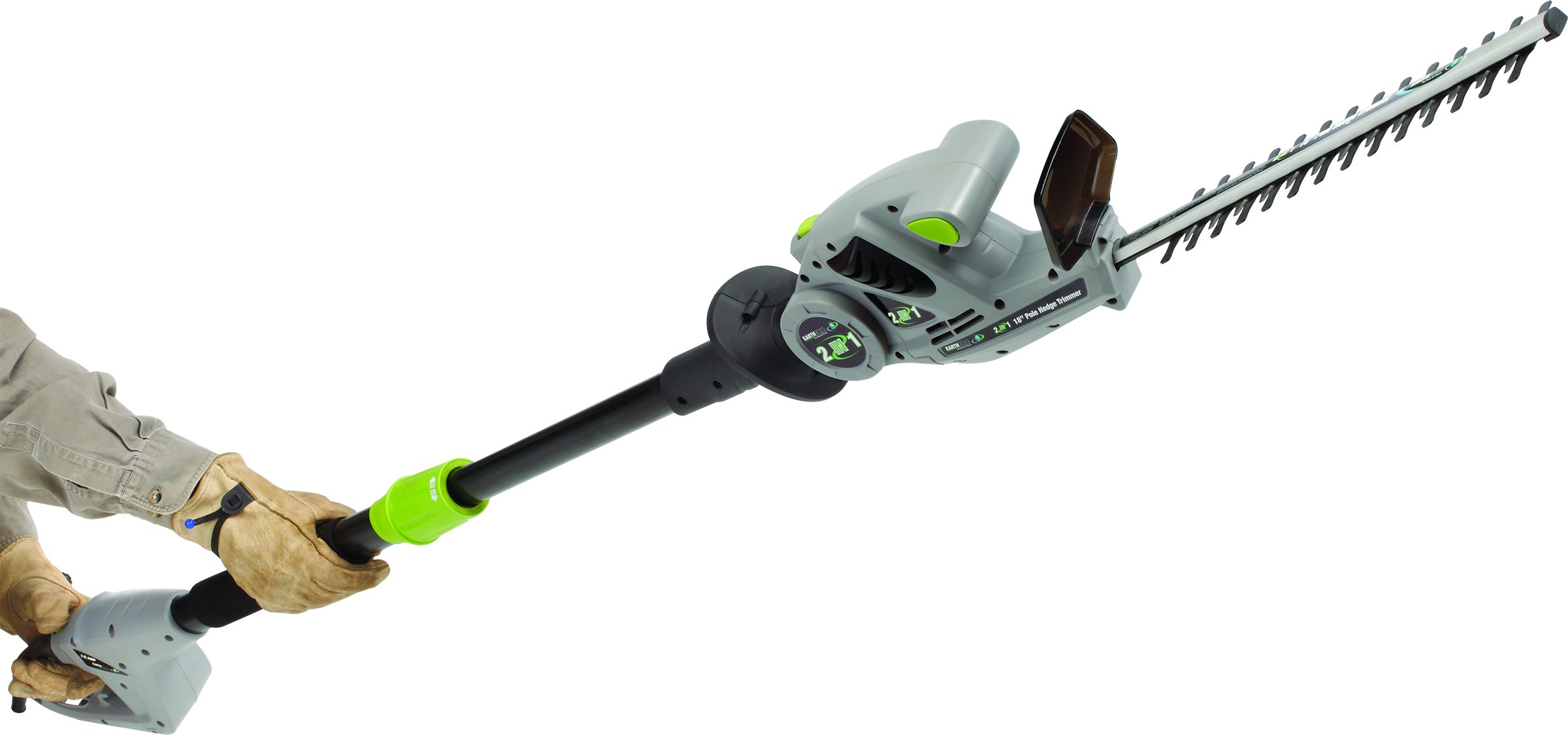 Earthwise CVPH41018 Handheld Trimmer in Use