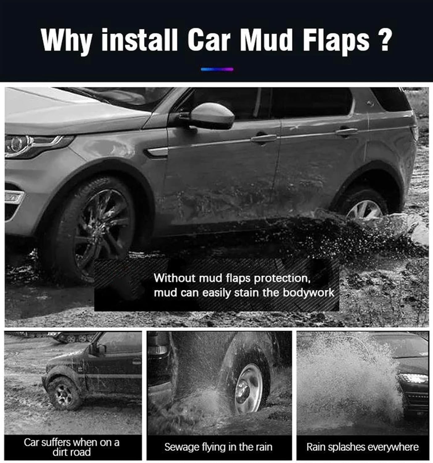 Front Rear Full Set Car Fender for Toyota Yaris Cross GR 2023 2024 Anti-Dirty Mud Flaps Guard Wheel Front Rear Splash Flap Car Accessories 4pcs