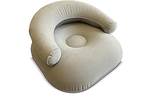 Inflatable Camp Lounger Sofa for Kids Gray 23.5" by 23.5" by 16"