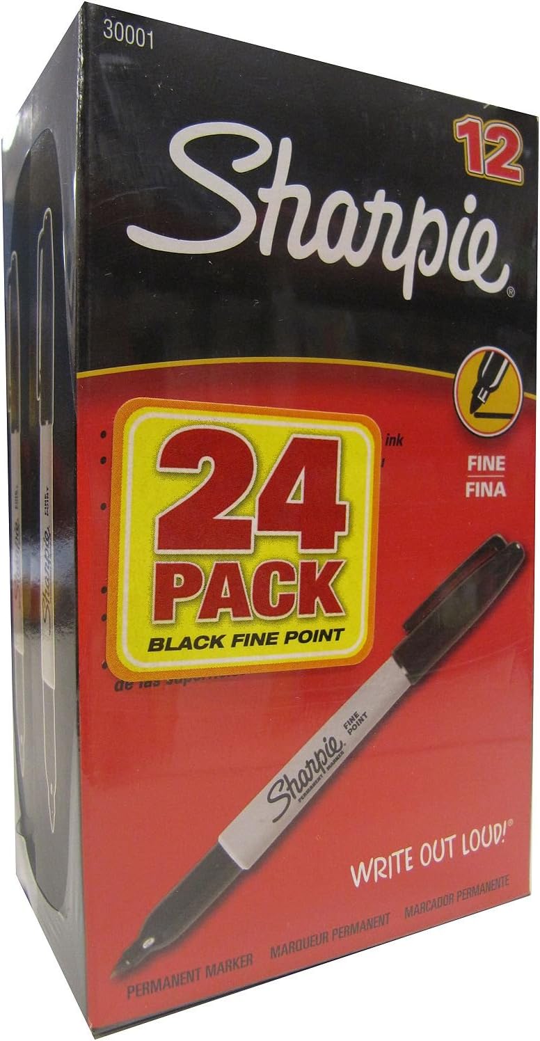 Sharpie Permanent Markers Fine Point 24 Count Office