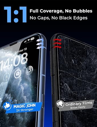 MAGIC JOHN 2 Pack for iPhone 11 Pro Max Screen Protector