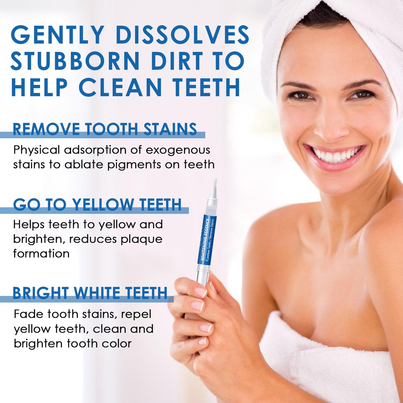 2 Pezzi Penna Sbiancante Denti, Penna Teeth Whitening,Cura Sbiancamento de Denti, Kit Sbiancamento Dentale, Sbiancare i Denti Velocemente,Efficace Rimozione Delle Macchie, Sorriso Più Bianco