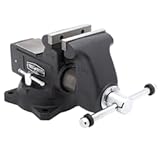 Yost HD450-C Heavy Duty 4-1&sol;2 Inch Mechanics Work Bench Vise &vert; Heavy Duty Woodworking & Metal Work Table with Secure Grip Swivel Base &vert; 60&comma;000 PSI Casting Iron Material with Extra-large Anvil Surface