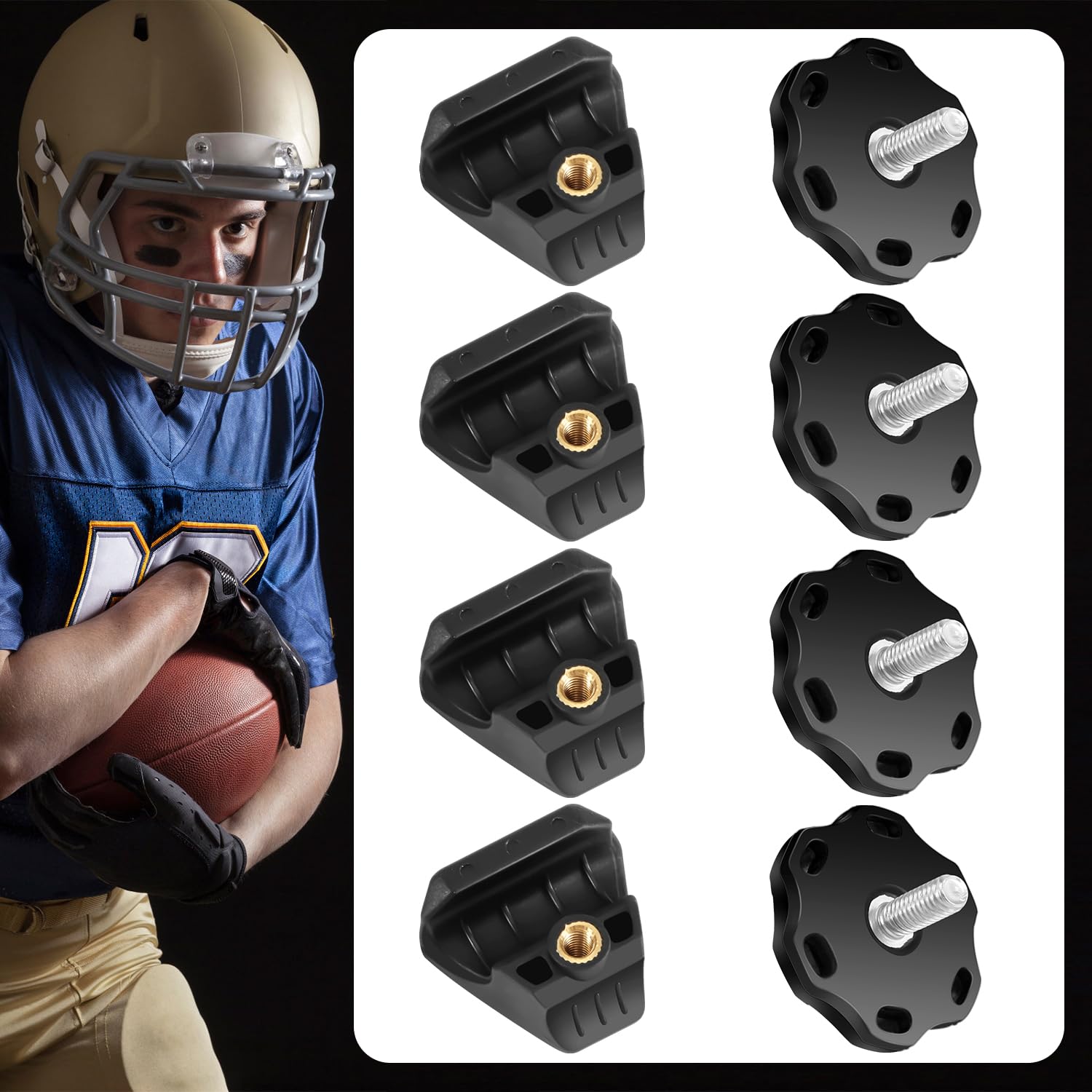2pcs Football Visor Clips, Helmet Screws Football Helmet Fasteners Accessories for Oakley Visor Quick Fix