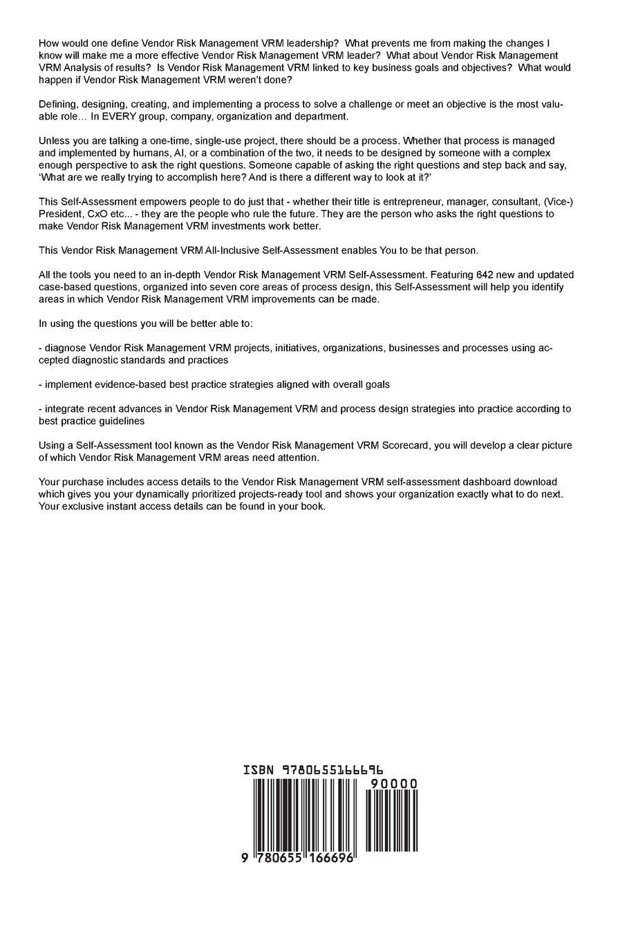 Vendor Risk Management VRM Complete Self-Assessment Guide