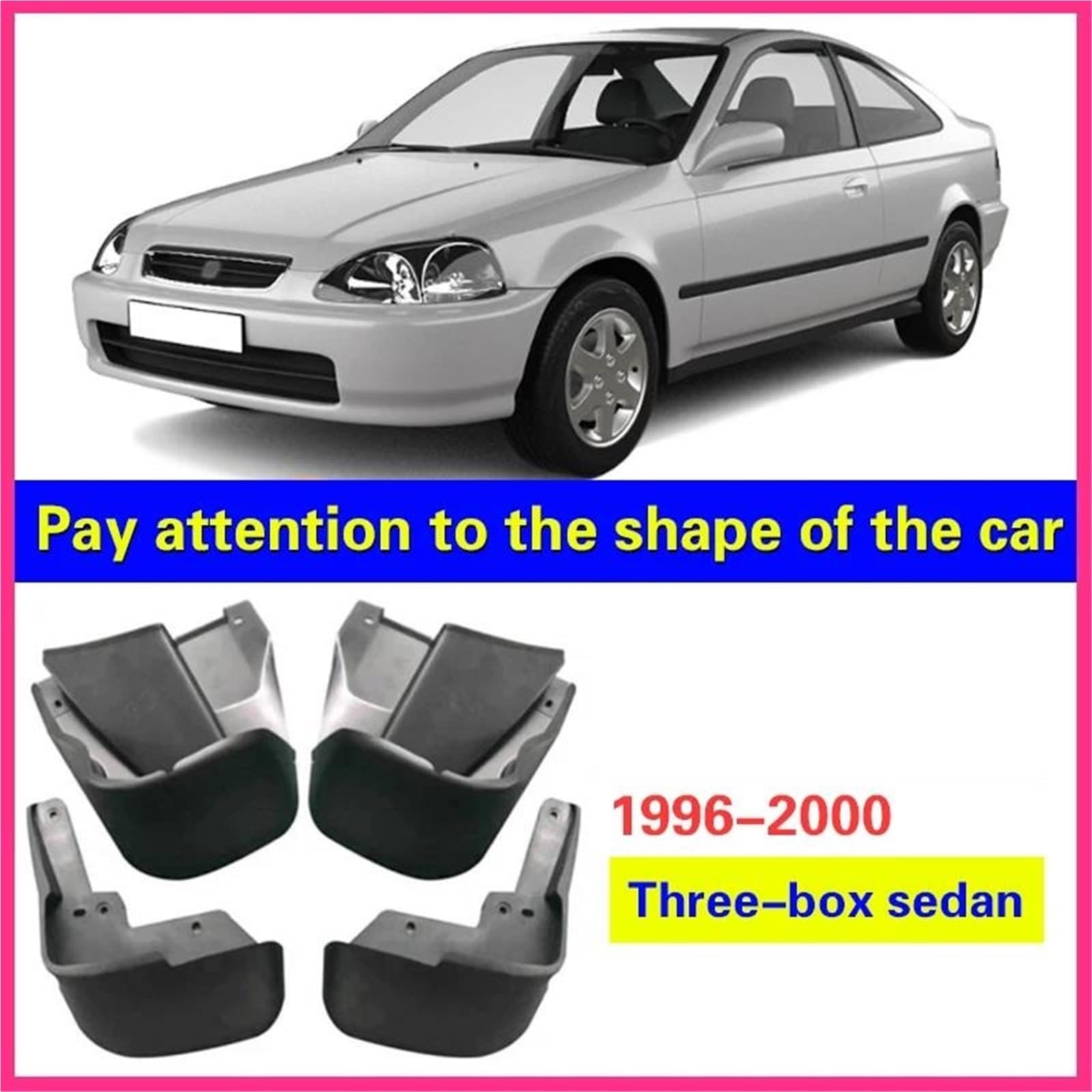 Actuador Bloqueo Portón Para Civic 1996-2000 Sedan Fender Guardabarros Neumáticos Protectores Rueda