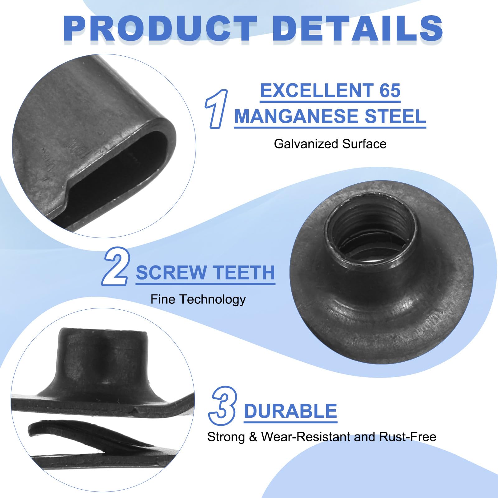 PATIKIL U-Style Clip-On Nut - Image 3