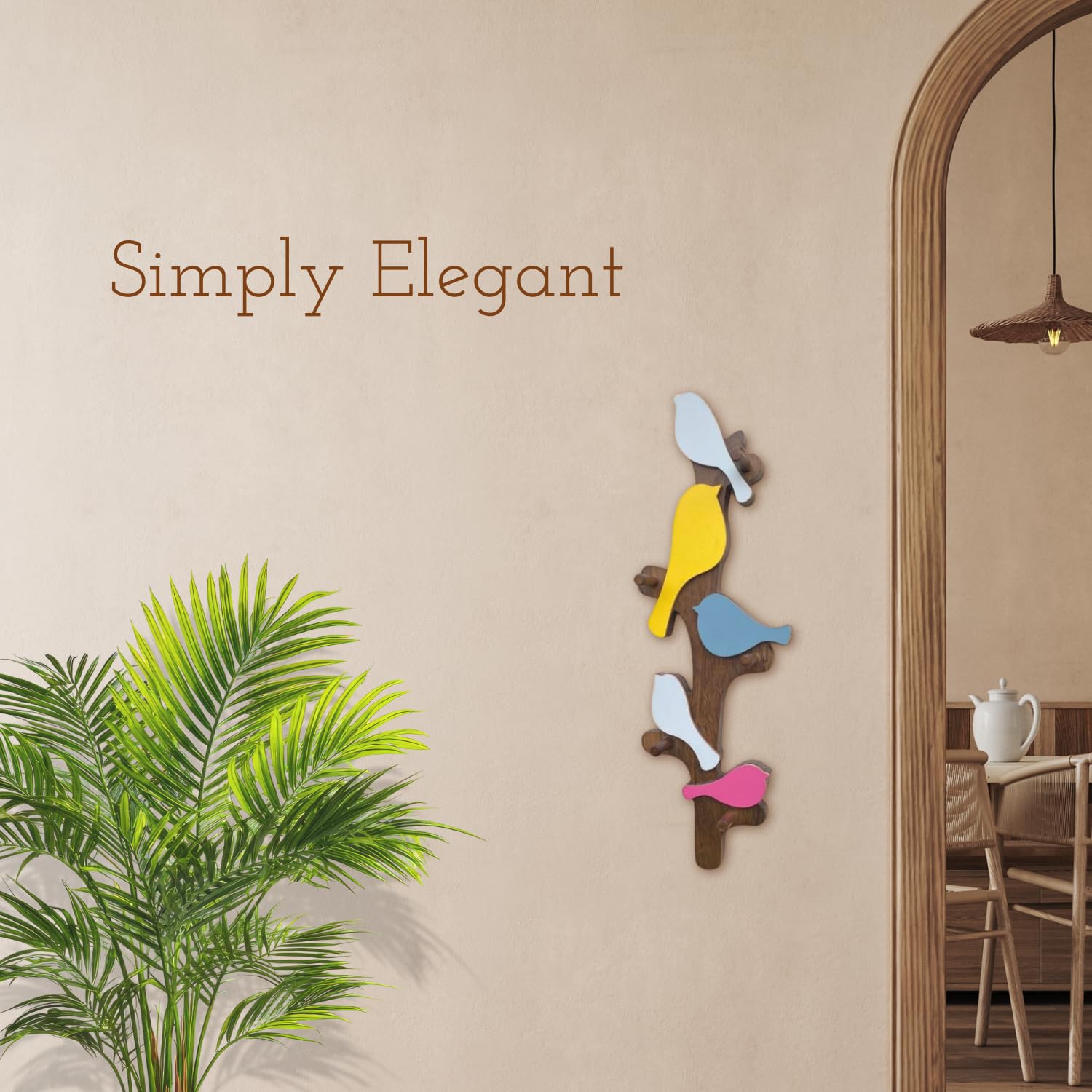Stylish Wooden Key Holder - 5 Hooks, FREE SHIPPING -3 Stylish Wooden Key Holder - 5 Hooks, FREE SHIPPING -3