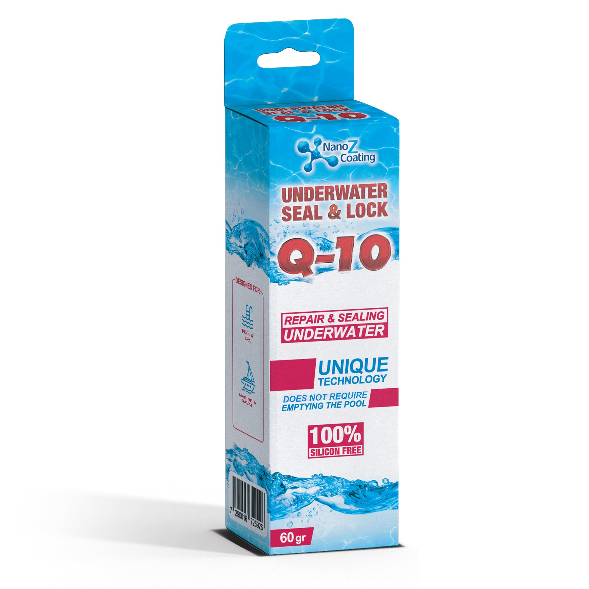 Sponsored Ad – Nano Q-10 Underwater Seal & Lock - Does Not Require Emptying the Pool, Reservoir or Tank. Leak Repair, Fix Cracks and Stop Leaks - Waterproof - Chlorine Resistant (60 gram)