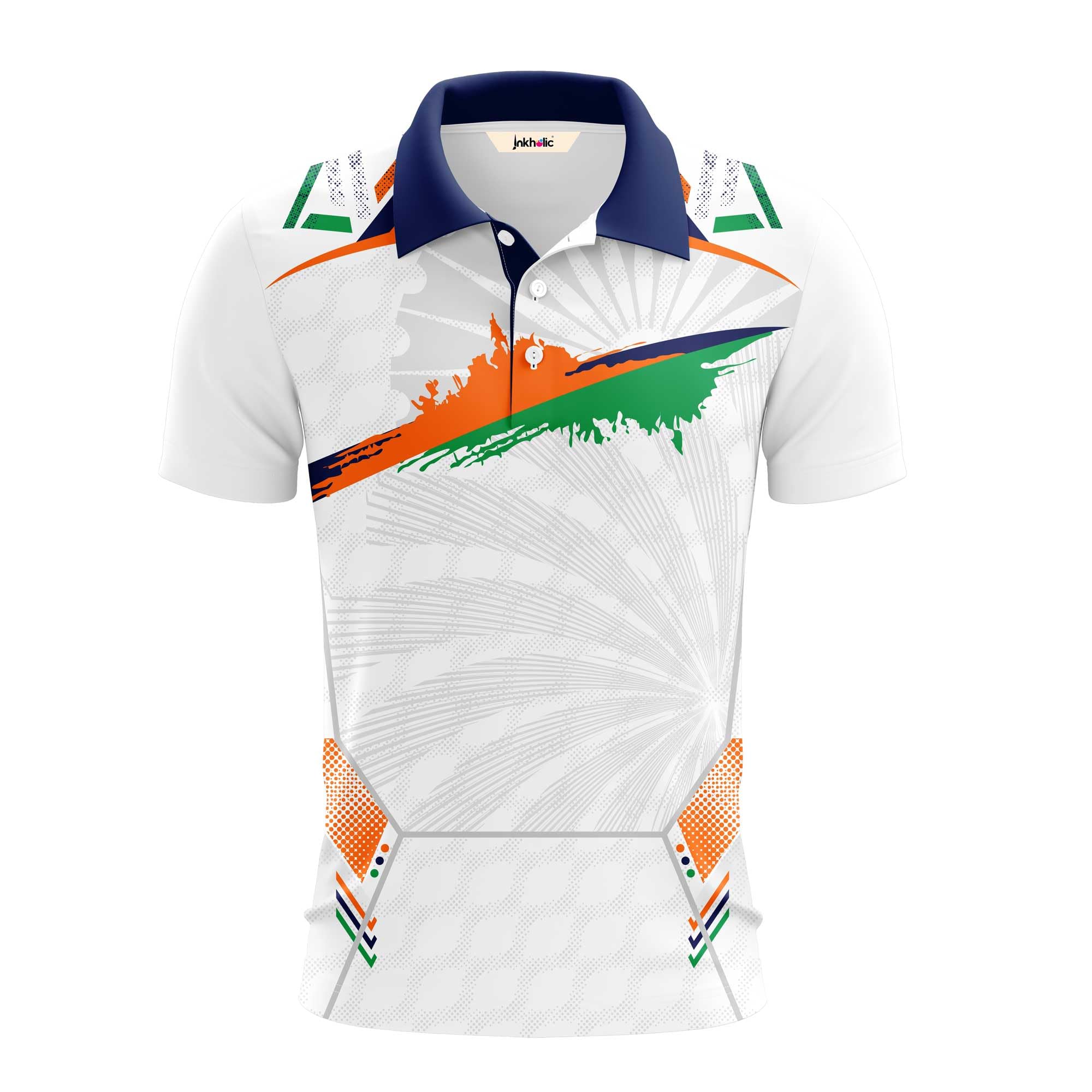 Collar Neck Blue Half Sleeve Cricket Sports Jersey IN2800-image-37