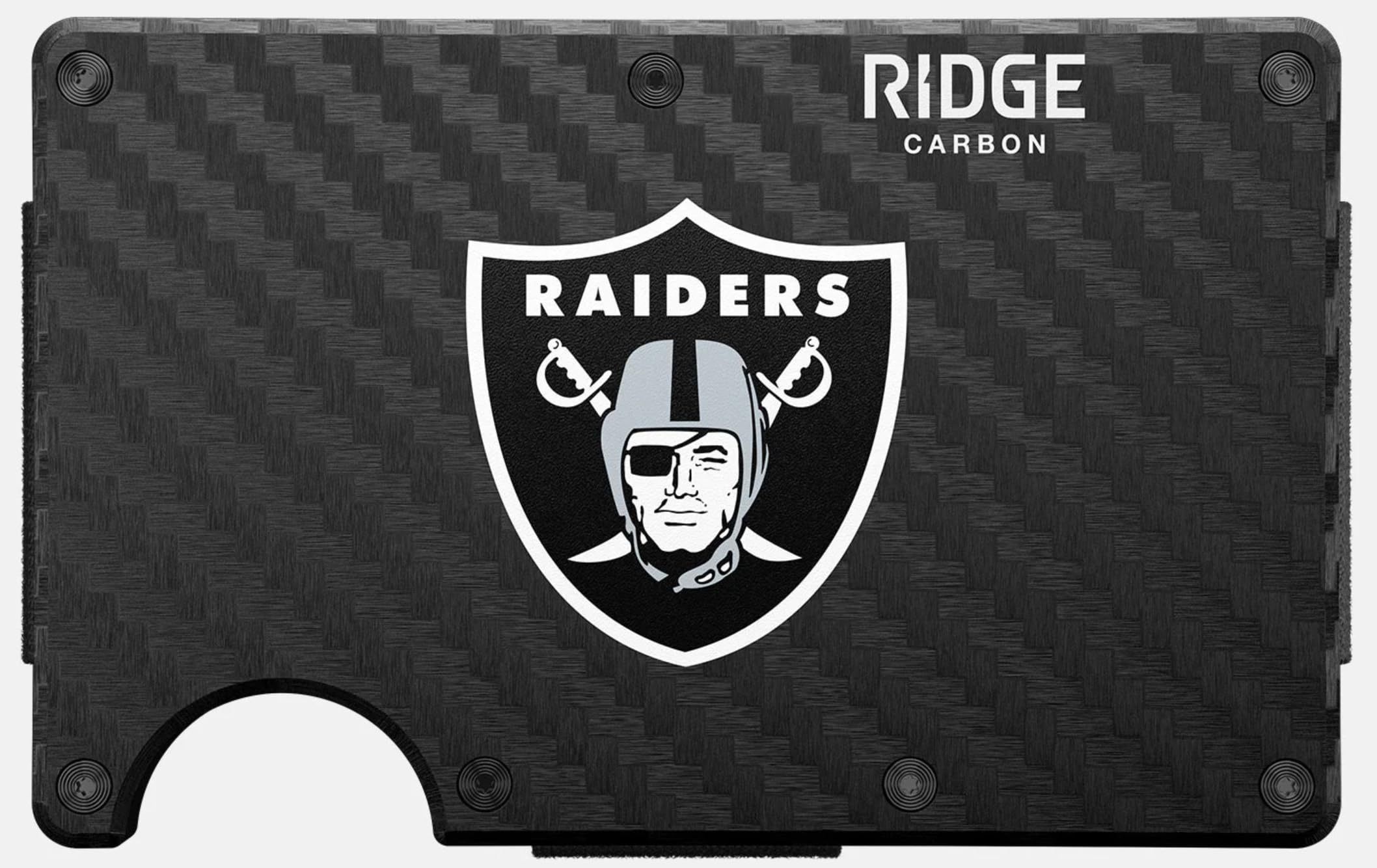 The Ridge NFL Edition, Mens Minimalist Aluminum Metal Wallet - Rfid Blocking, Elastic, Slim Front Pocket Credit Card Holder with Both Cash Strap and
