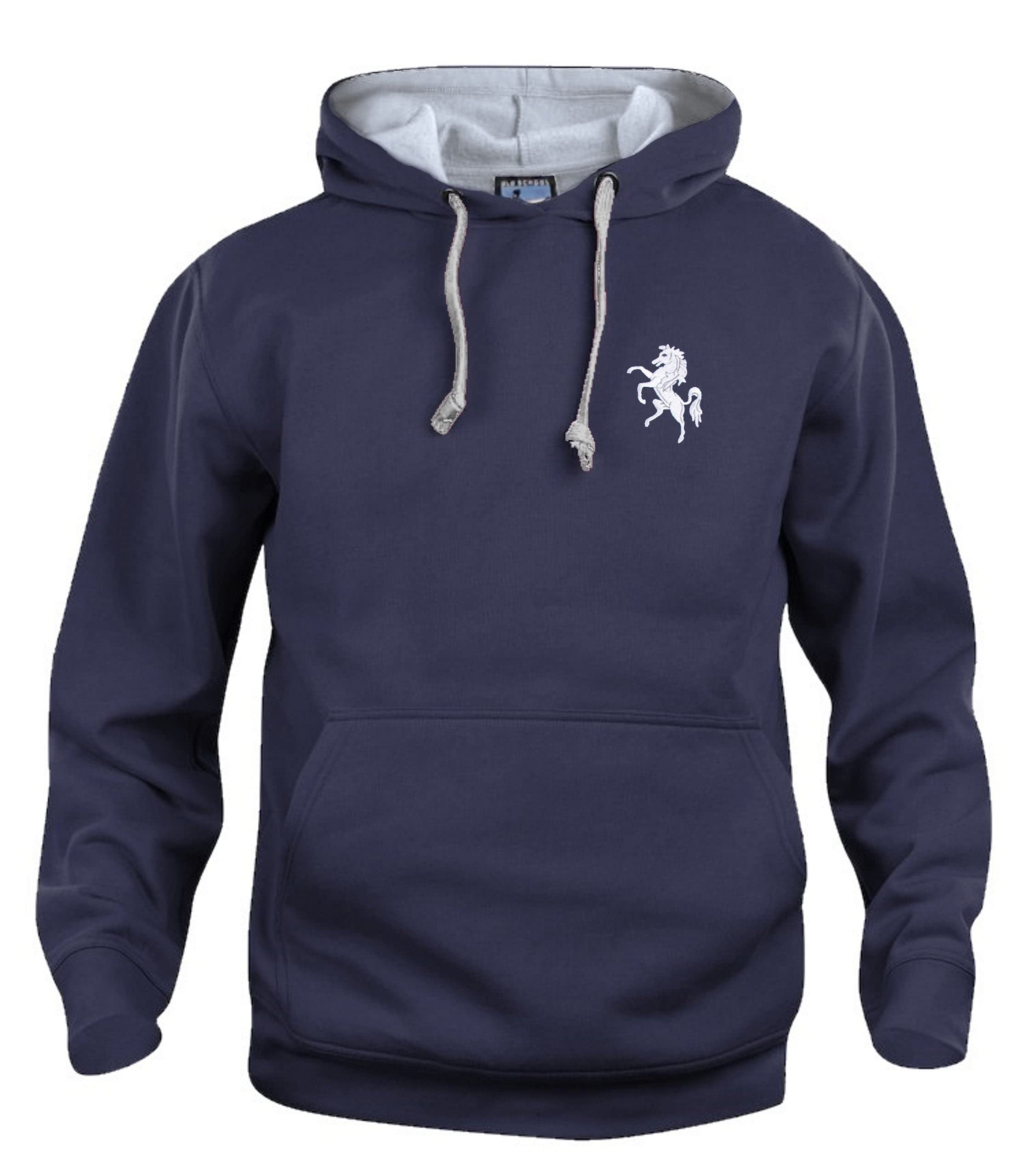 Old School Football Unisex Navy Gillingham 1977-1980 Retro Football Hoodie Embroidered Logo
