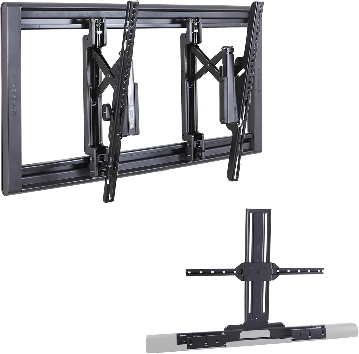 Soporte de TV Full Motion para televisores de hasta 90" con soporte para barra de sonido SANUS Sonos Arc