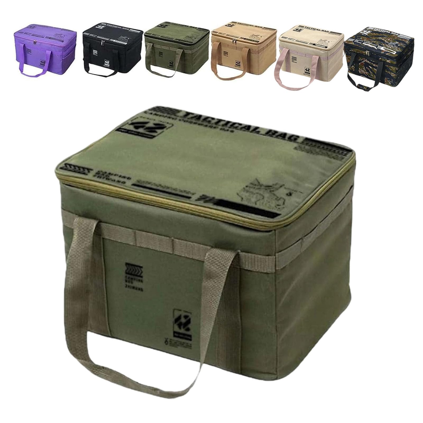 Borsa portaoggetti pieghevole per esterni, di grande capacità, impermeabile, portatile, per campeggio e picnic, borsa organizer da 32 l/42 l per campeggio, escursionismo, picnic, viaggi e camper