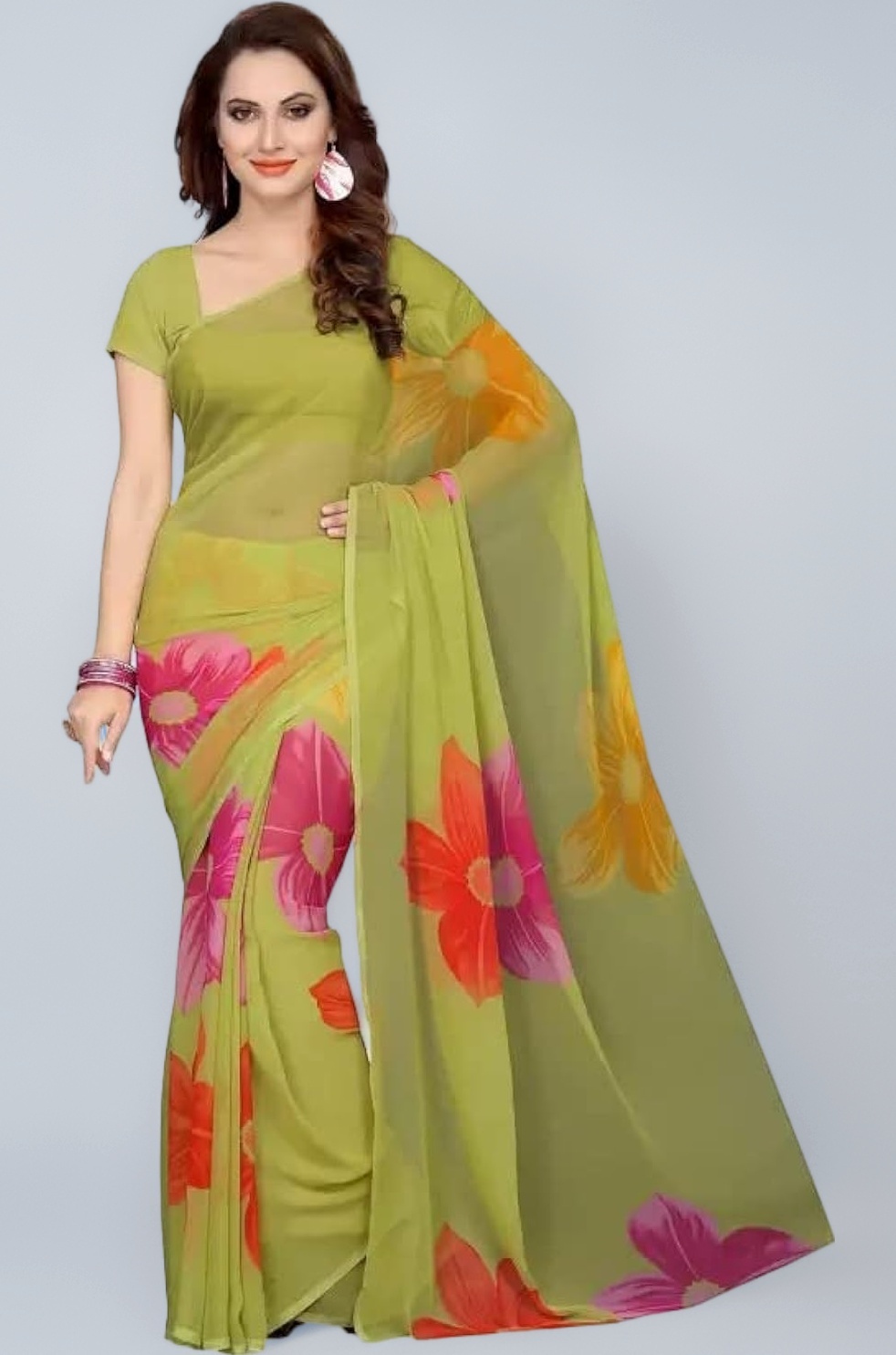 Women Georgette Standard Length Saree