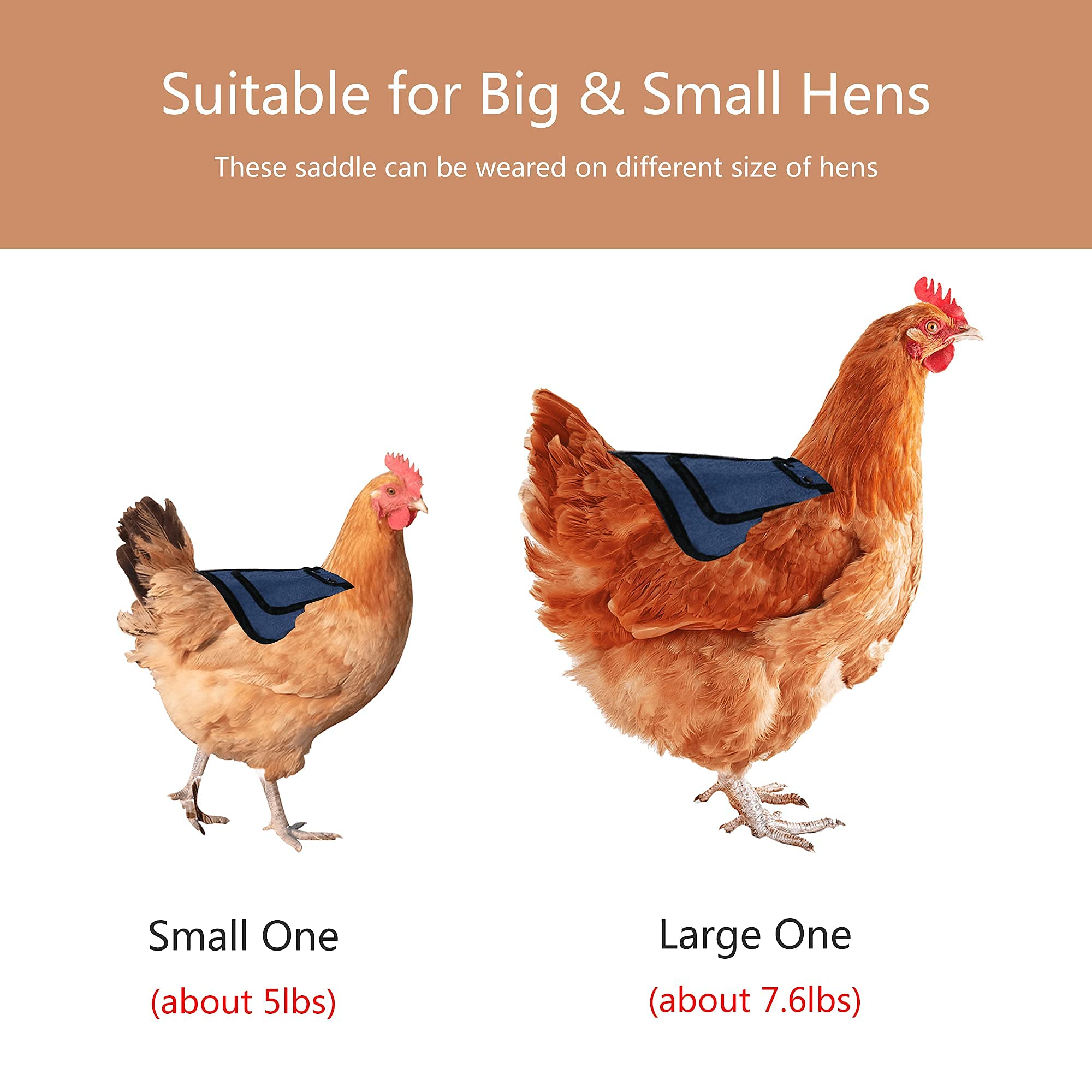 Amazon.com : 2 Pieces Premium Chicken Saddle for Hens and Roosters, Outdoor  Hen Saddles with Adjustable Strap, Chicken Sweater Aprons, Birds Feather  Protector for Back and Sides, Suitable for 5-7.6lbs, Red &