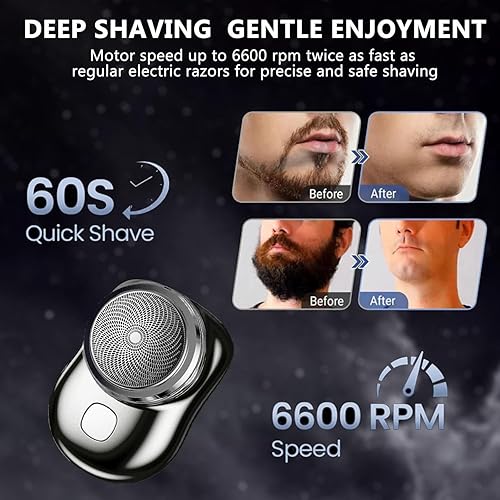 Miniatura 4 de Mini-Shave - Afeitadora eléctrica portátil, mini afeitadoras para hombres y mujeres, regalos del día del padre, mini afeitadora para viajes,
