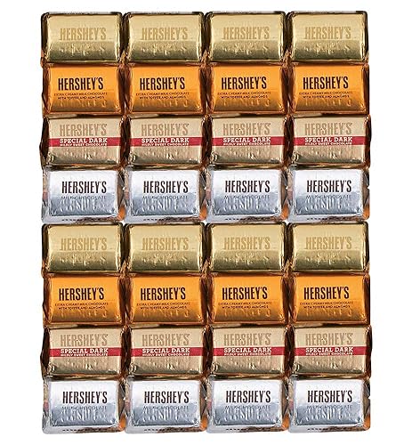 Hershey's Surtido de Nuggets, chocolate negro especial, chocolates MIlk con almendras, chocolate con leche Hershey's, chocolate con leche extra