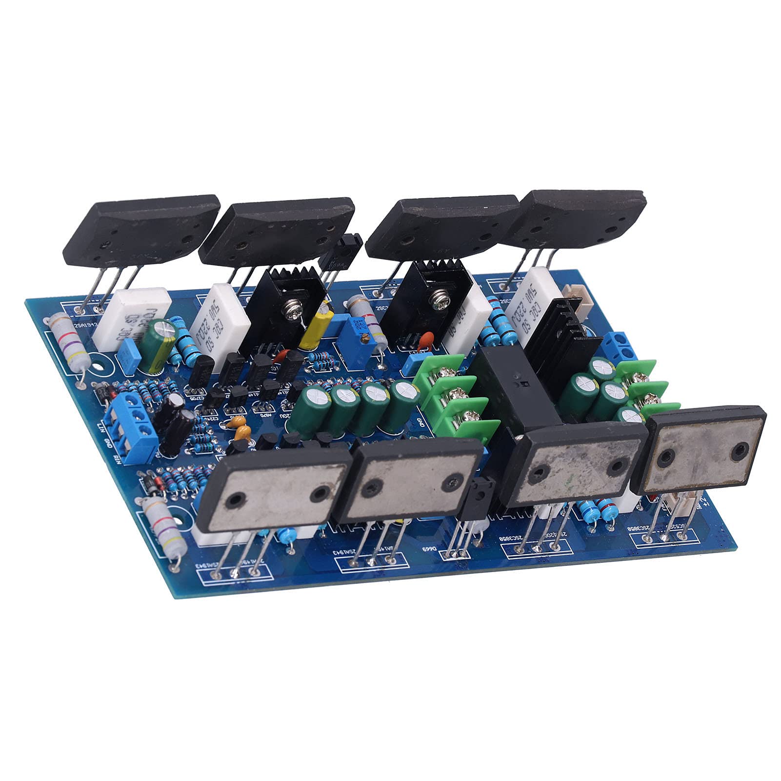 Płytka Wzmacniacza Mocy PCB 2-kanałowa Płyta Wzmacniacza 300 W Plus 300 W z Rezystorami o Wysokiej Dokładności Importowane Kondensatory Elektrolityczne do Naprawy Sprzętu Audio Projekty
