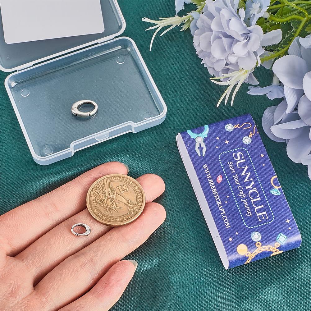 SUNNYCLUE Feder-O-Ring Karabinerhaken, 48 Mm, Bunt – Vielseitig Für Schmuck, Schlüssel & Taschen
