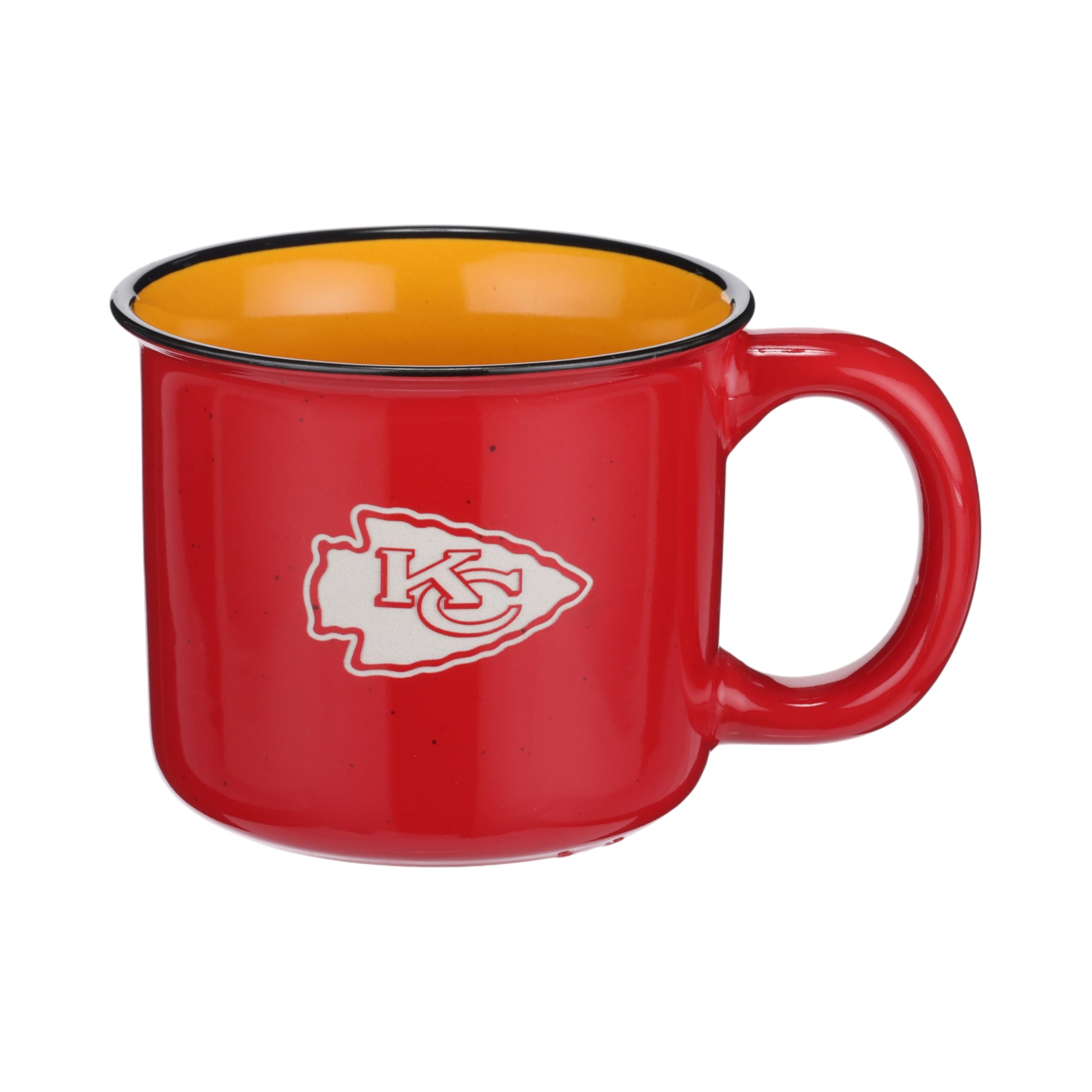 The Memory Company NFL Licensed 15oz Ceramic Camping Mug - Premium Team Logo, Durable Travel Coffee Cup, Game Day Tailgating Essential, Perfect Fan Gift