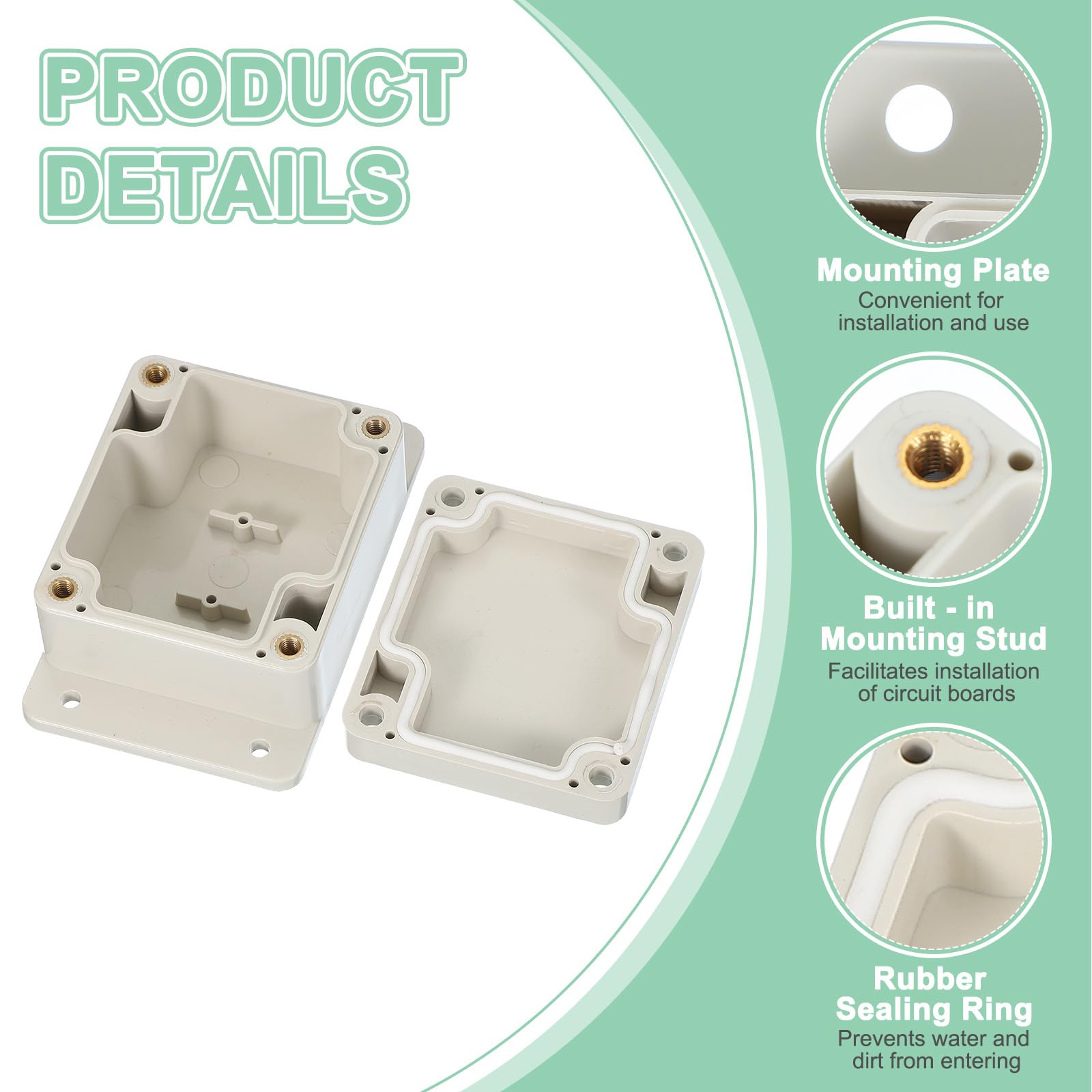 PATIKIL 63x58x35mm Junction Box - Image 3