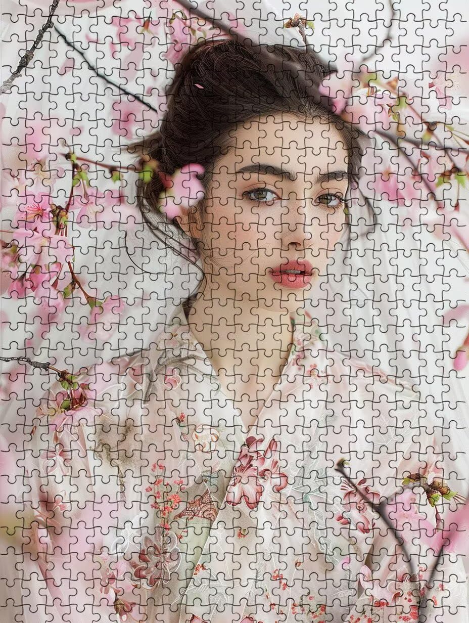 Donna Ciliegio Puzzle 1000 Pezzi, 3D Puzzle per Adulti Impegnativo, Educa Puzzles Artistico, Divertente E Stimolante Puzzles Decorativo per La Famiglia, Regalo e Decorazione Pareti FNKL6-1118