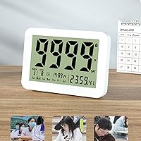 Vista 5 de NAGRIS Temporizador digital de cuenta regresiva, pantalla grande, contador regresivo electrónico, temporizador digital de cuenta regresiva de 9999