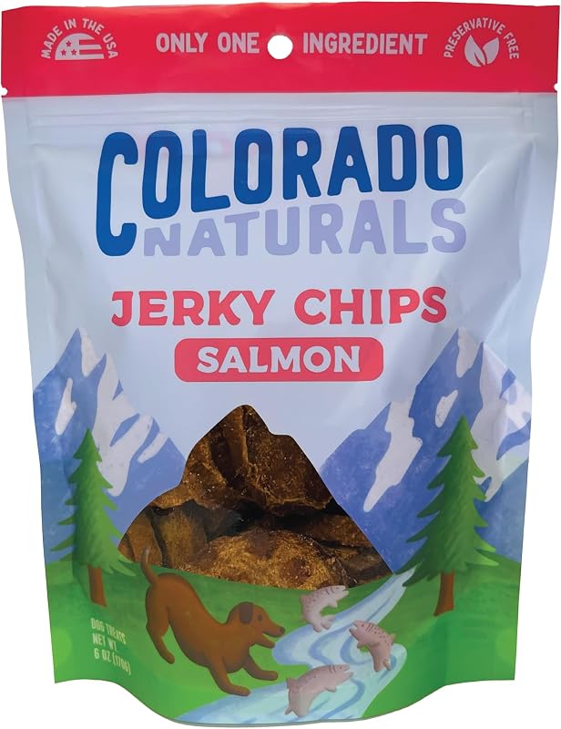 Petisco de Salmão em Chips de Carne Seca para Cães Colorado Naturals, 200 g