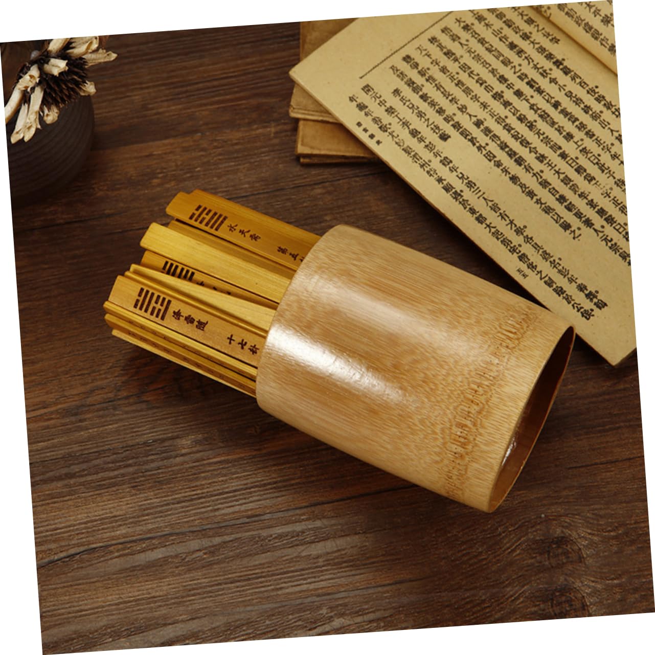 Abaodam Charming Bamboo Divination Game 1 Set Sticks for Chinese Divination Unique