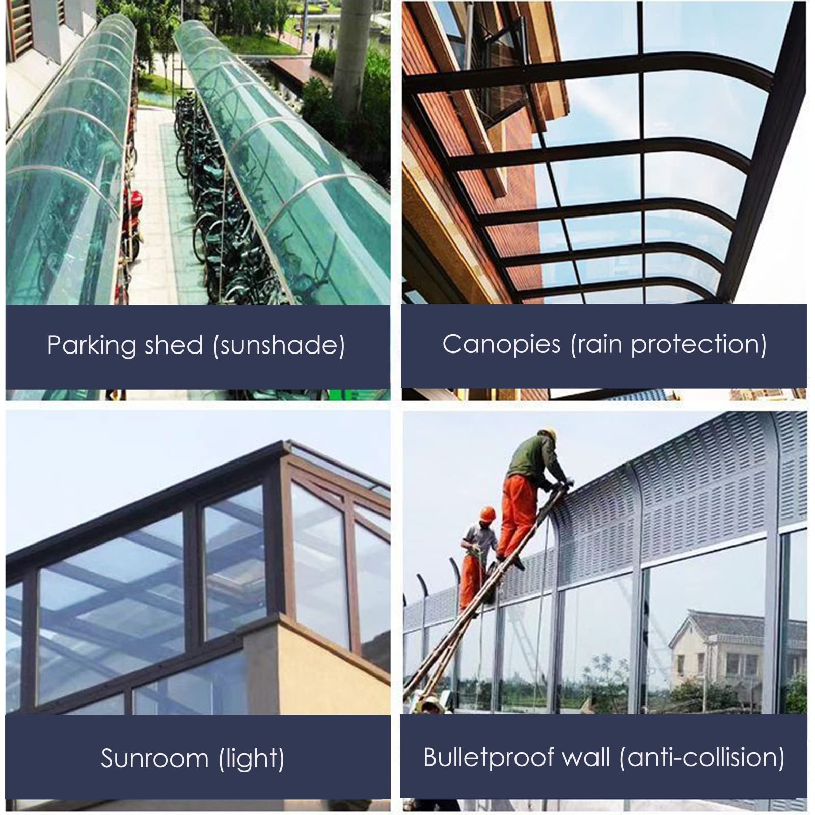 Hoja de plástico acrílico transparente 1,2 2 3 Mm Espesor Paneles De Chapa De Plástico Para Interior / Exterior, Ligero Plancha Acrílica Tablero Doblable, Marcos Para Cuadros Barreras De Mostrador Uso
