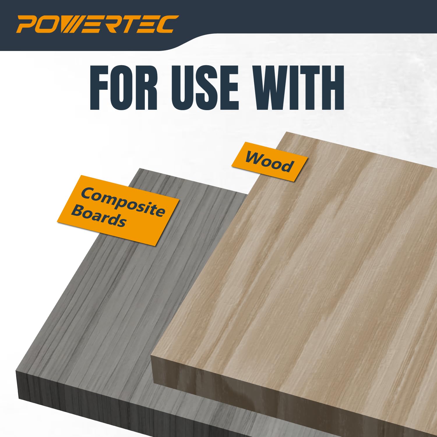 POWERTEC Gabarit de vis de terrasse avec 3 options d'espacement des planches et embout Torx T15, outil de fixation cachée pour terrasse en bois et composite (72184)