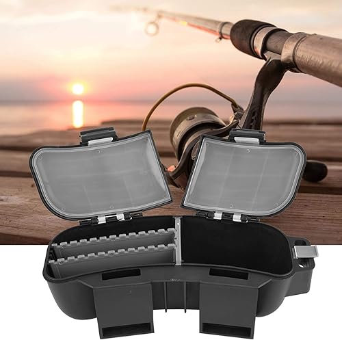Miniatura 8 de Niiyen Bolsa de cintura de pesca, caja organizadora de aparejos de pesca multifuncional portátil, bolsa de cintura, para señuelos cebos gancho,