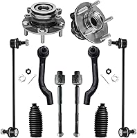 Vista 29 de Detroit Axle - Kit de suspensión de 14 piezas para Jeep Liberty 2006-2007, 2 cubos de rodamiento de ruedas, 2 brazos de control superior, 2 rótulas