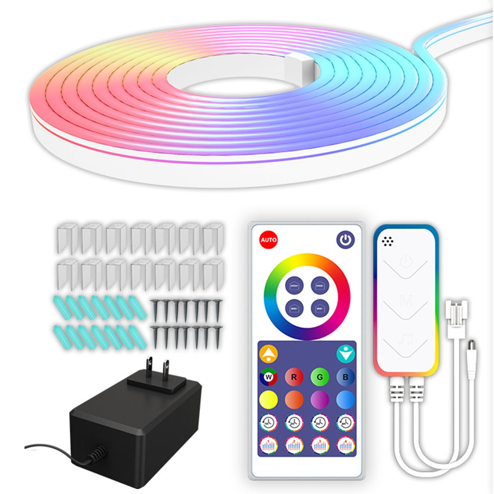 WiFi Smart Outdoor LED Neon Light Strip Bluetooth App Música Control Remoto Marquesina Strip Set,Bluetooth