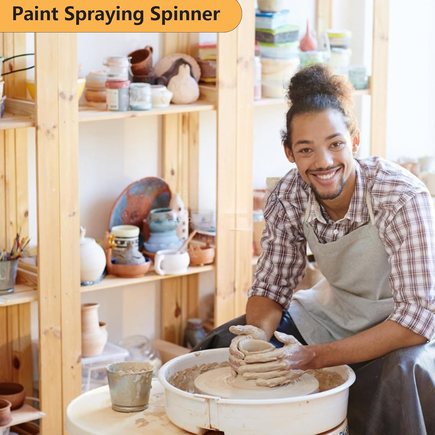 12 Inch Aluminium Alloy Revolving Cake Stand, Cake Turntable with Non-Slipping Silicone Bottom, Rotation Smooth Rotating Cake Stand for Cupcake Pastries and Cake Decorations Supply - Image 6