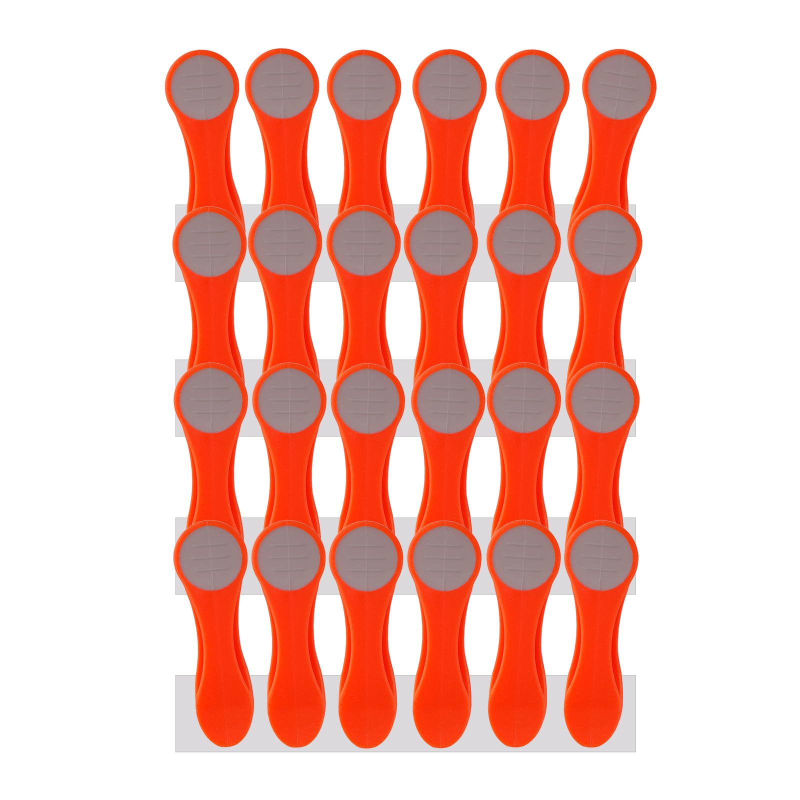 Trendfinding Orange 24 Clothes Pegs Laundry Clips With Stainless Steel Compression Springs And Soft Grip Soft Grip Soft Touch Grey