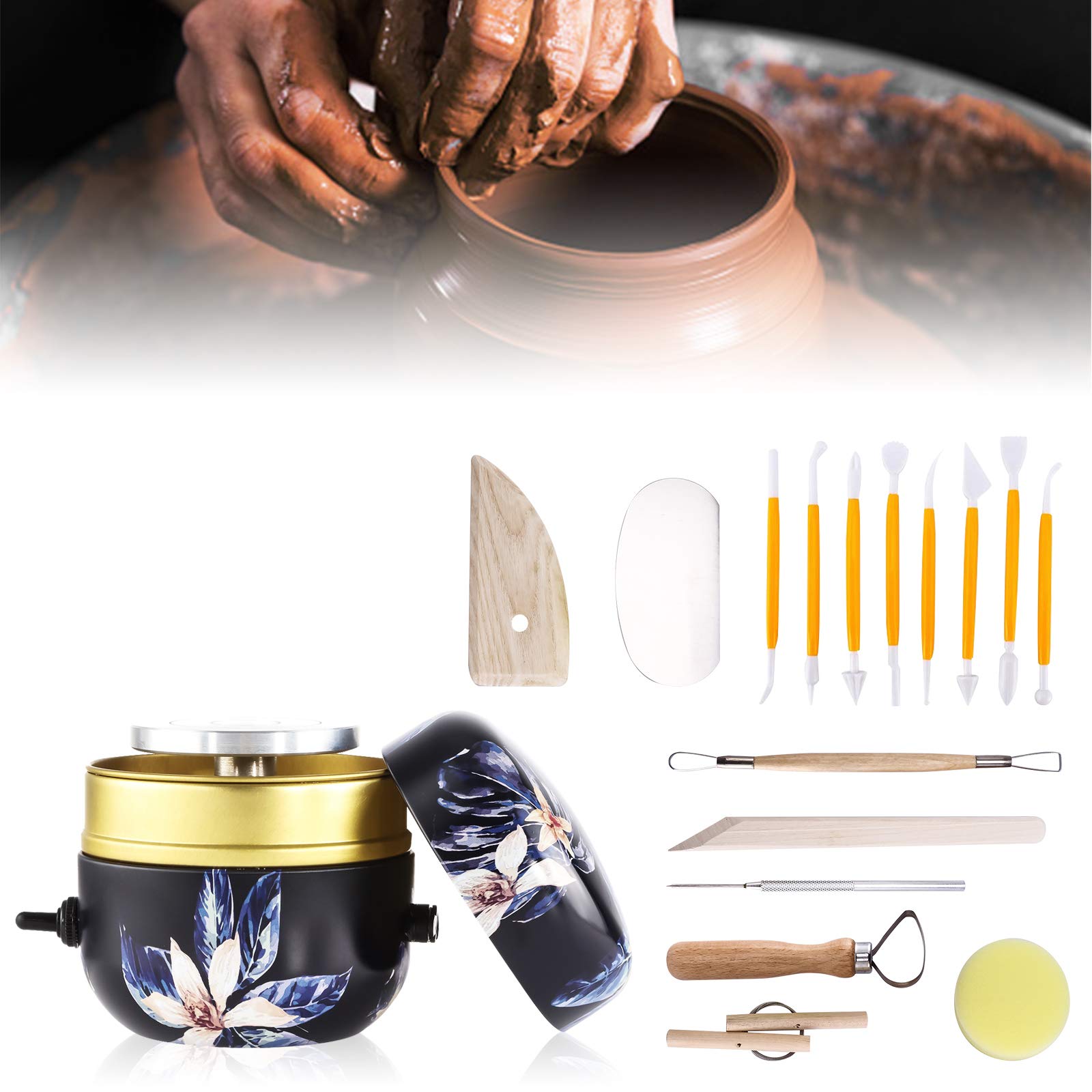 Buy Pottery Wheel, DynaLiving Mini Pottery Wheel Forming Machine with