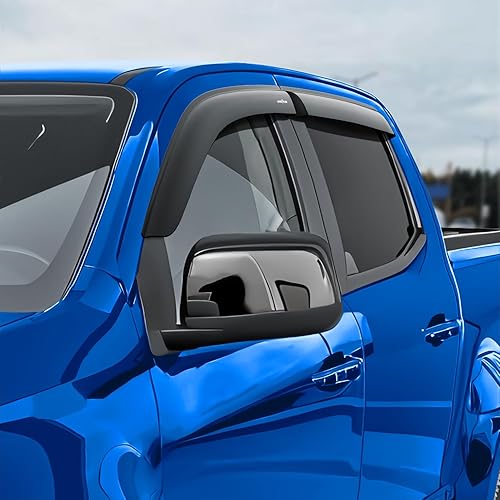 Miniatura 5 de Goodyear Deflectores de ventana inastillables para Chevrolet (Chevy) ColoradoGMC Canyon 2015-2022 CrewCab, protectores de lluvia con cinta, viseras