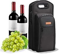Vista 14 de ALLCAMP - Bolsa de vino con compartimento refrigerador, juego de picnic que lleva dos juegos de vajilla
