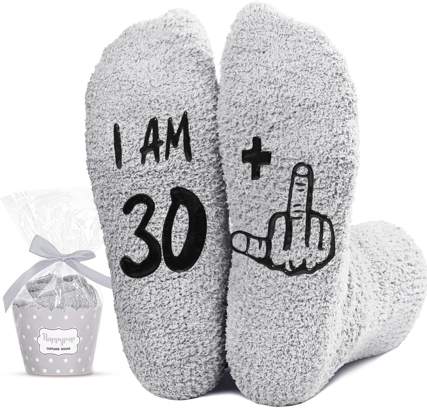 HAPPYPOP Birthday Gifts for Men - Fuzzy 31 32 33 34 35 Year Old Socks for Man Male Him
