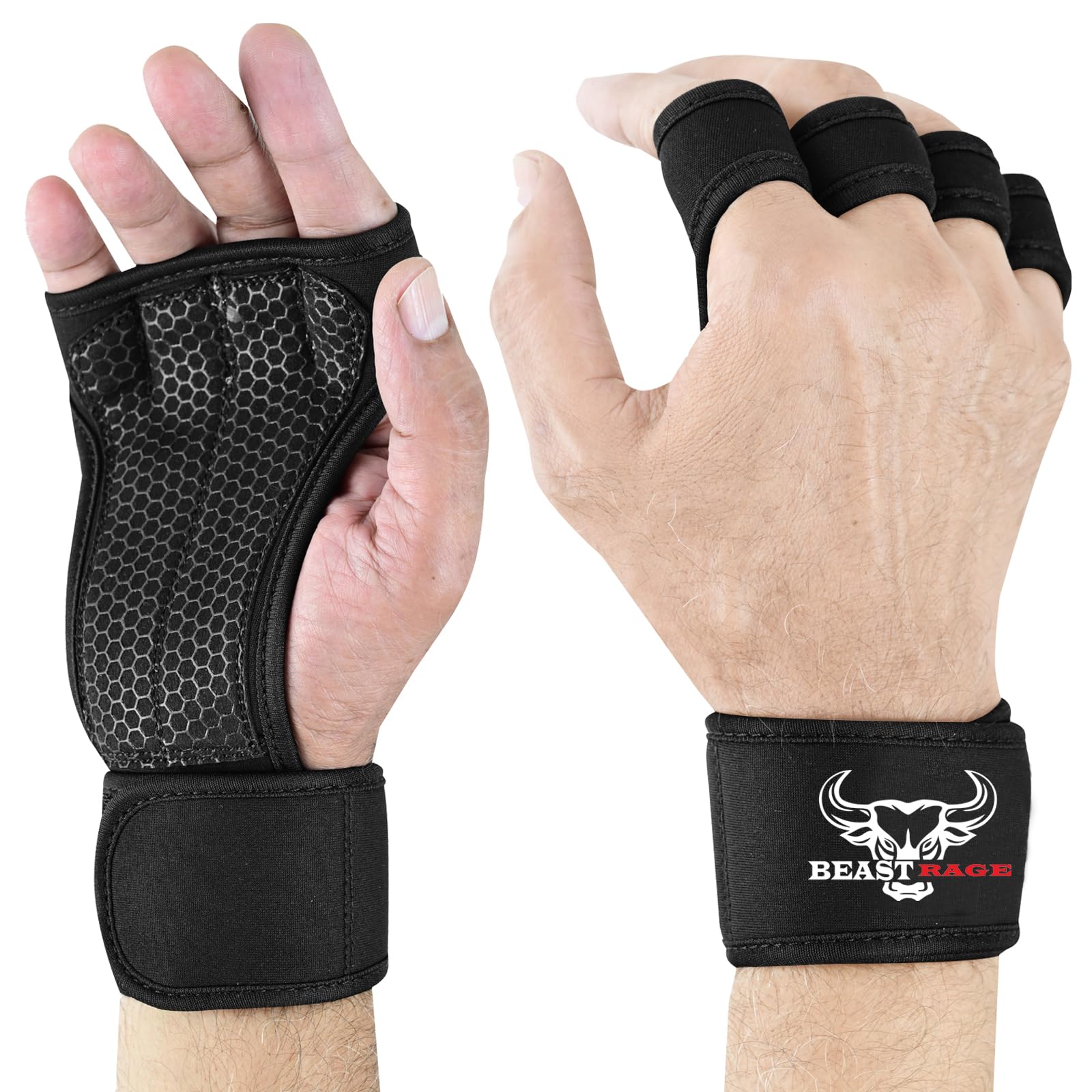 Weight Lifting Gloves Wrist Support With Full Extra Padded Palm Workout Gloves Men Women For Crossfit Bodybuilding Exercise Powerlifting Sports Training Gym Gloves