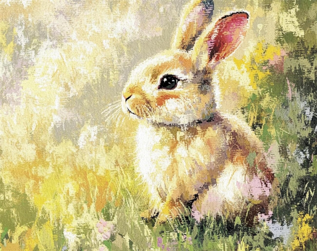 Axiangzik D Iy Embroidery Kits Watercolor Rabbit 11Ct 60X80cm